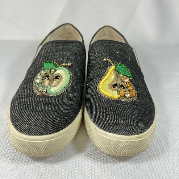 SAM EDELMAN Evelina Pear Apple Jeweled Embroidered Sneaker Women 9 - Picture 9 of 14